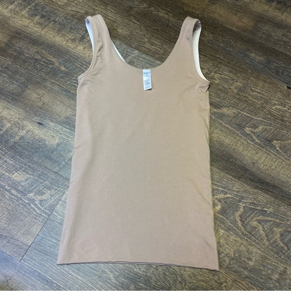 Spanx Assets Reversible 4 Way Tank Top White/Tan Women’s Large Shapewear - Picture 9 of 9